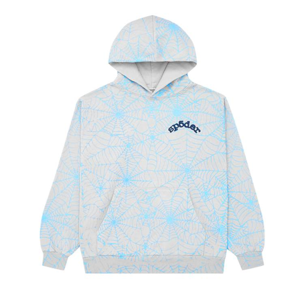Sp5der AOP Web Hoodie ‘Heather Grey’